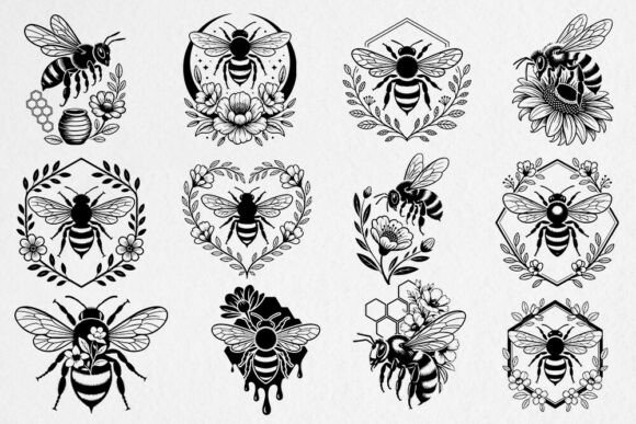 Download Floral Bee SVG Bundle - Bundle Collection
