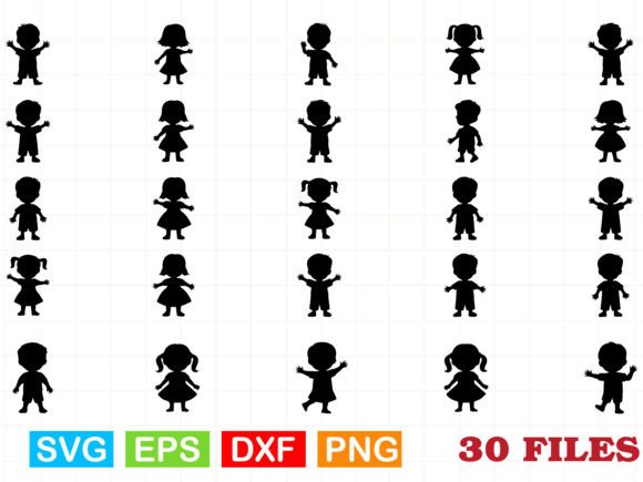 Download Kids Silhouette SVG Bundle - Bundle Collection