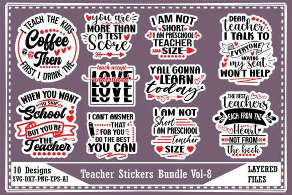 Download Teacher Stickers Bundle Vol-8 - Bundle Collection
