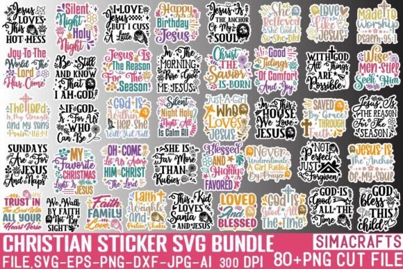 Download Christian Sticker SVG PNG Bundle - Bundle Collection