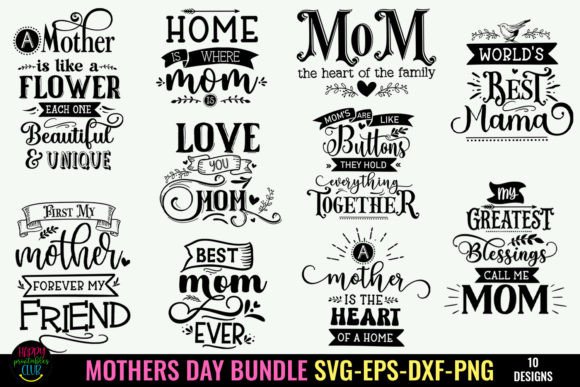 Download Mothers Day SVG Bundle I Mom Quotes SVG - Bundle Collection
