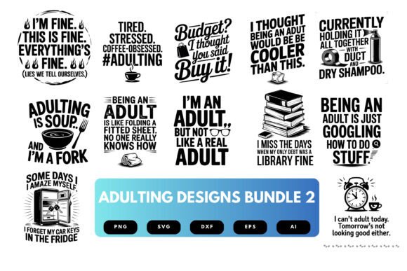 Download Adulting SVG Bundle - Bundle Collection