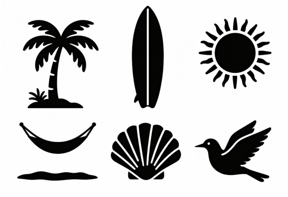 Download Summer Beach Vibes SVG Clipart Bundle - Bundle Collection