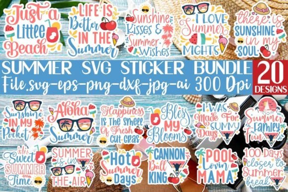 Download Summer Sticker SVG Bundle - Bundle Collection