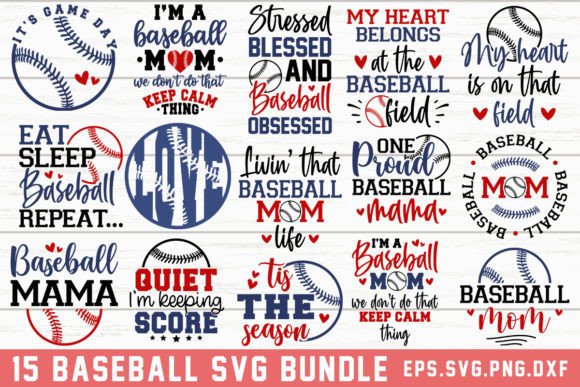 Download Baseball Mom Quotes SVG Bundle, Cricut - Bundle Collection