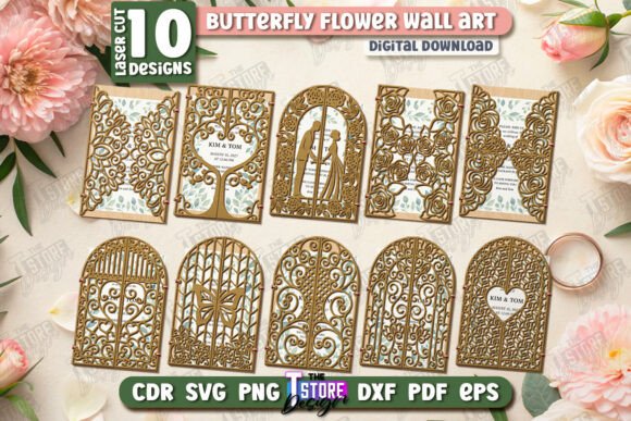 Download Wedding Invitation Laser Cut Bundle |CNC - Bundle Collection
