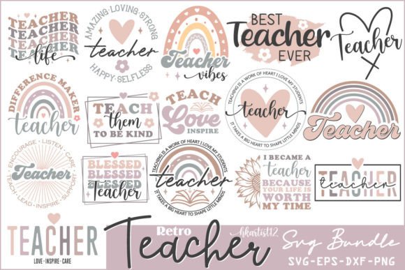 Download Retro Teacher SVG Bundle. - Bundle Collection