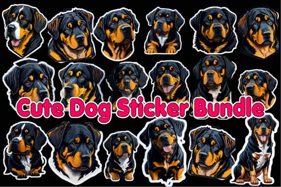 Download Cute Dog Sticker Bundle Cliparts - Bundle Collection