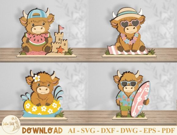 Download Highland Cow Shelf Sitter SVG Bundle - Bundle Collection