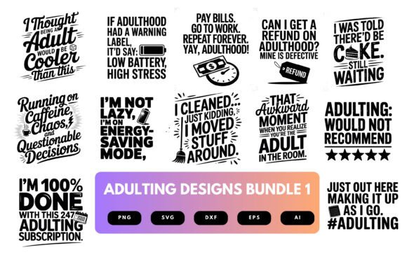 Download Adulting SVG Bundle - Bundle Collection