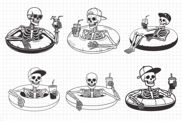 Download Skeleton Pool Float Summer SVG Bundle. - Bundle Collection