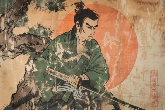 Download Japanese Illustration of a Samurai - Premium Resources
