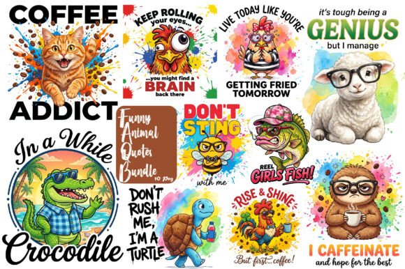 Download Funny Animal Quotes PNG Bundle - Bundle Collection