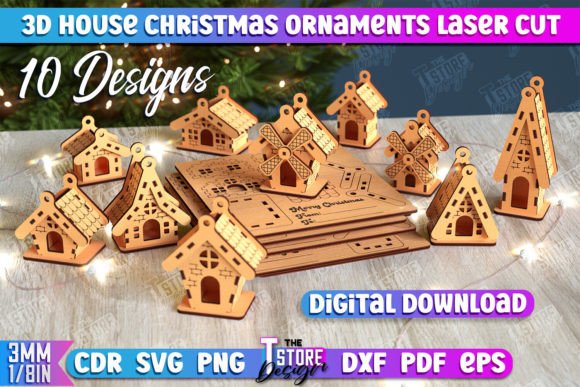 Download 3D Christmas House Bundle | DIY Model - Bundle Collection