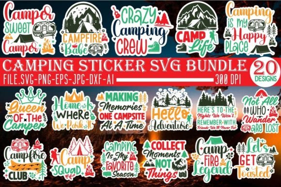 Download Camping Sticker SVG Bundle, Camping SVG - Bundle Collection