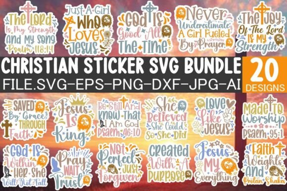 Download Christian Sticker SVG Bundle - Bundle Collection