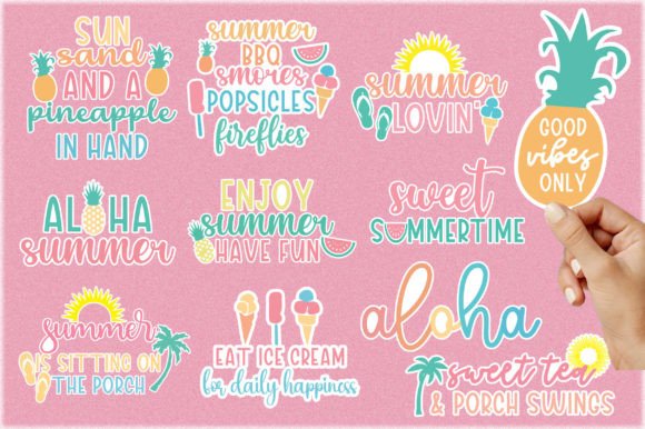 Download Summer Sticker SVG Bundle - Bundle Collection