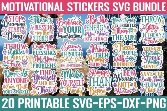 Download Motivational Stickers SVG Bundle - Bundle Collection