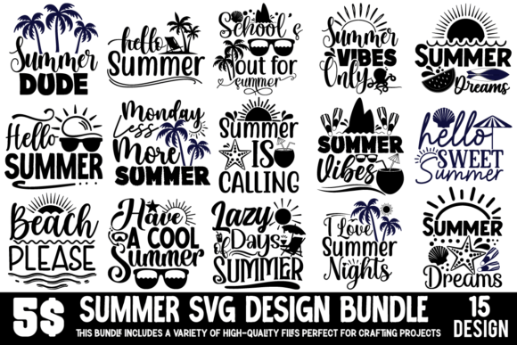Download Summer SVG Design Bundle - Bundle Collection