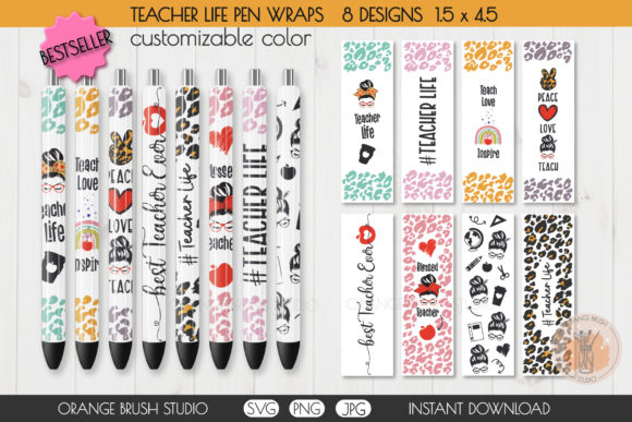 Download Pen Wrap Teacher SVG Bundle Waterslides - Bundle Collection