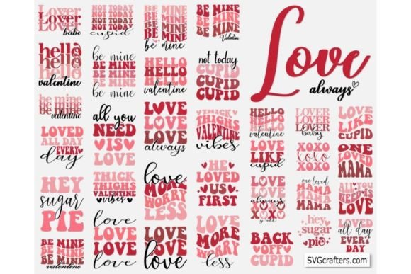 Download 35 Retro Valentine Svg Bundle - Bundle Collection