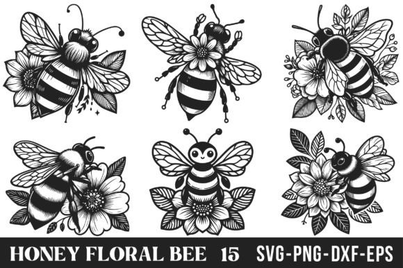 Download Honey Floral Bee SVG Bundle - Bundle Collection