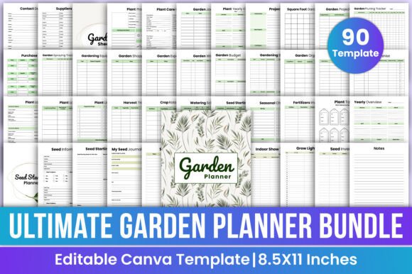 Download Ultimate Garden Planner Bundle Canva - Bundle Collection