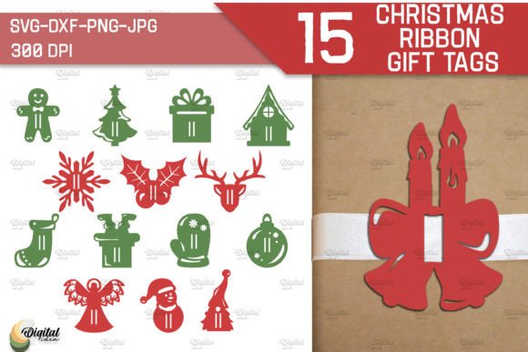 Download Christmas Ribbon Gifts Tags Bundle - Bundle Collection