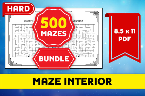 Download 500 Hard Mazes Puzzle Bundle KDP - Bundle Collection
