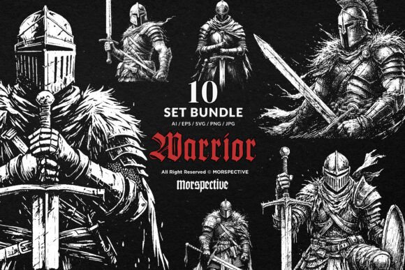 Download 10 Bundle Dark Art Warrior Soldier - Bundle Collection