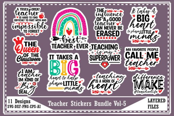 Download Teacher Stickers Bundle Vol-5 - Bundle Collection