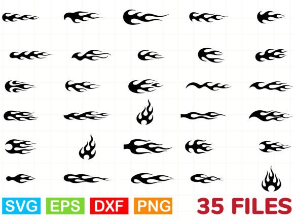 Download Racing Flames Bundle SVG for Vinyl Cutti - Bundle Collection