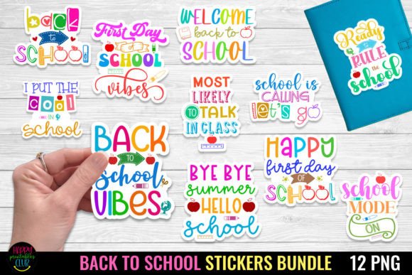 Download Back to School Stickers Bundle I School - Bundle Collection