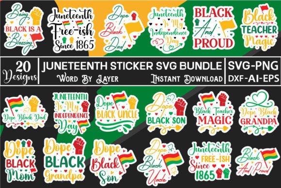 Download Juneteenth Sticker SVG Bundle - Bundle Collection