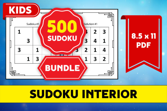 Download 500 Kids 4x4 Sudoku Puzzles Bundle KDP - Bundle Collection