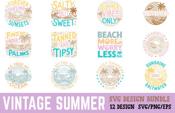 Download Vintage Summer SVG Sublimation Bundle - Bundle Collection