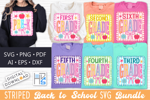 Download Striped Back to School SVG Bundle - Bundle Collection