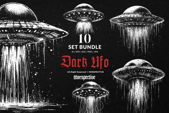 Download 10 Bundle Dark Art UFO Plane Alien Space - Bundle Collection