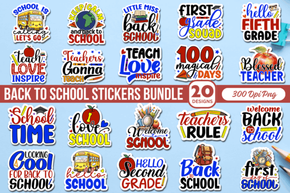 Download Back to School Stickers Bundle - Bundle Collection