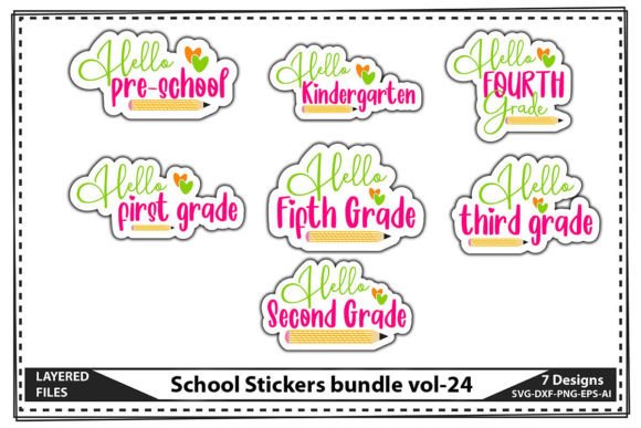 Download School Stickers Bundle Vol-24 - Bundle Collection
