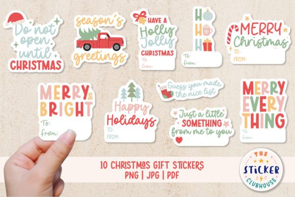 Download Christmas Gift Stickers Bundle - Bundle Collection