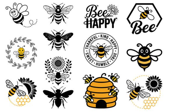 Download Bee SVG Bundle, Honey Bee Clipart, Bee H - Bundle Collection