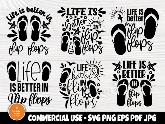 Download Life is Better in Flip Flops SVG Bundle - Bundle Collection
