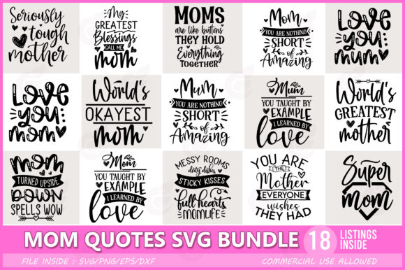 Download Funny Mom Quotes SVG Bundle-II - Bundle Collection