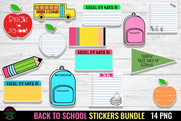 Download Back to School Stickers Bundle I School - Bundle Collection