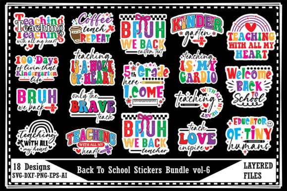 Download Back to School Stickers Bundle Vol-6 - Bundle Collection