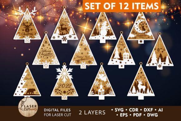 Download CHRISTMAS TREES Bundle for Any DIY Craft - Bundle Collection