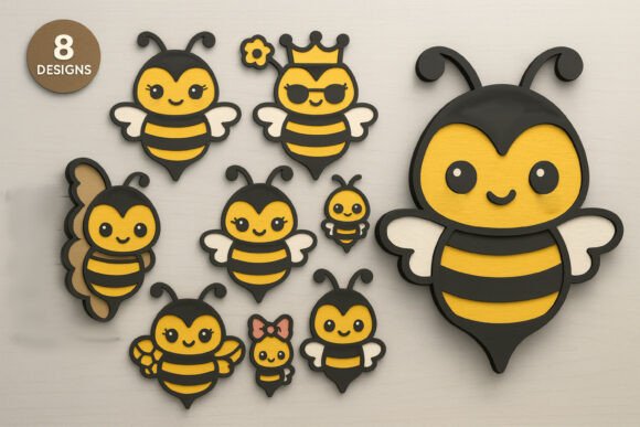 Download Layered Bee SVG Bundle - Bundle Collection