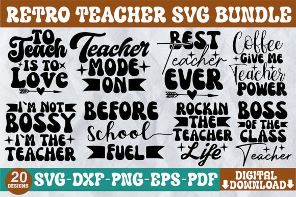 Download Retro Teacher SVG Bundle - Bundle Collection