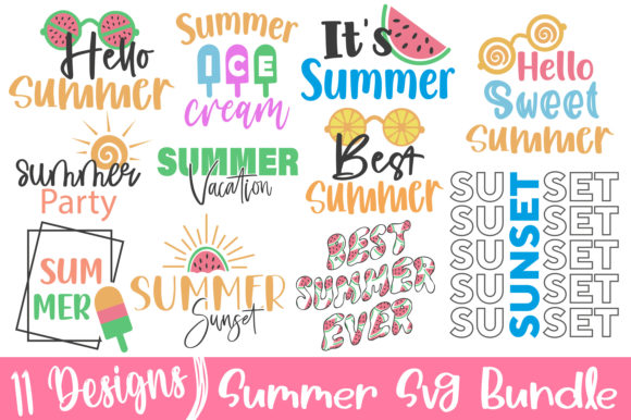 Download Summer Quotes SVG Cut File Design Bundle - Bundle Collection